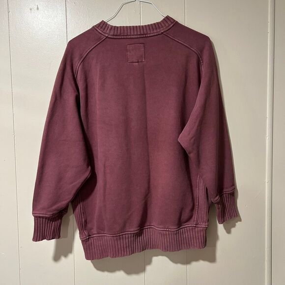 Aerie Mauve Crewneck Sweatshirt Oversized Cozy Pullover Size S/P - Picture 3 of 10